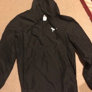 pink visitoria secret , quarter zip  windbreaker